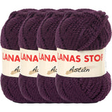 Astun 4 Skeins 45% Wool Soft and Fluffy Bulky Wool Yarn for Blanket, Sweater and Scarves, Total 276 Yards/11.28oz SCYarn